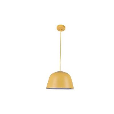 pastel pendant lamp light interior es matte yellow angled dome od250mm