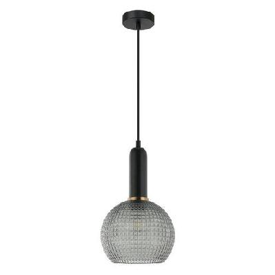pelota pendant lamp light interior es od200mm h320mm wine glass smokey black segmented glass
