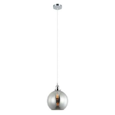 pesini pendant lamp light interior es 40w black smoke wine glass with chrome highlight