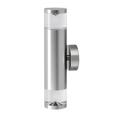 phare pillar light up/down gu10 titanium ip65 round back plate anti-glare 2 glass