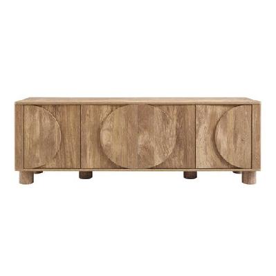pico woodgrain lowline entertainment unit tv stand 4-doors oak
