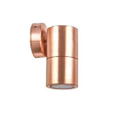 pillar light fixed 12v mr16 copper ip65 round back plate