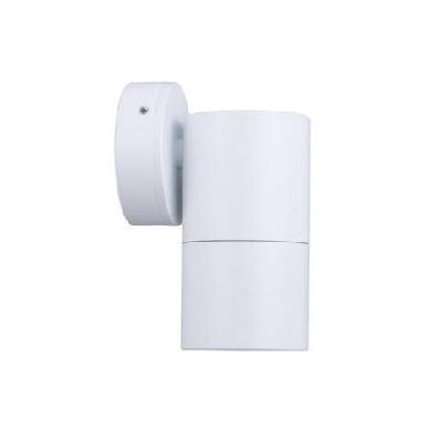 pillar light fixed gu10 white ip65 round back plate