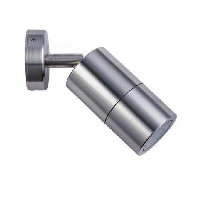 pillar light single adjustable 12v mr16 titanium ip65 round back plate