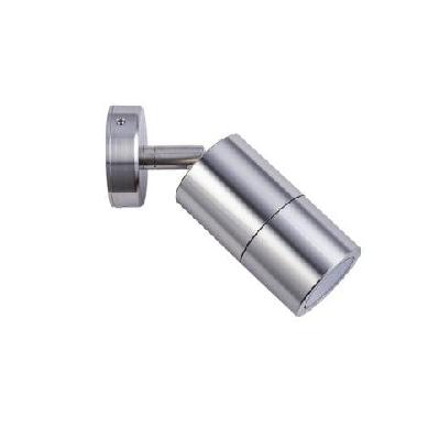 pillar light single adjustable gu10 stainless steel 316 ip65 round back plate