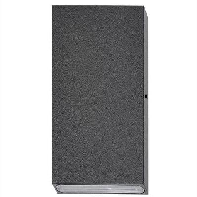 pillar light up/down 12v 3w rectangular black 3000k ip65 flush mount 2x300lm