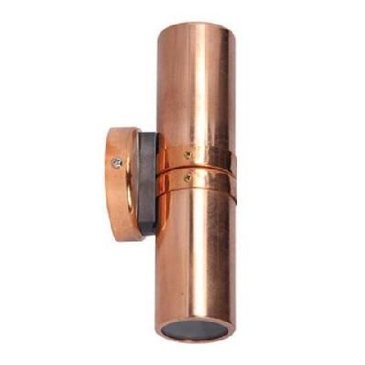 pillar light up/down 12v mr16 copper ip65 round back plate anti-glare