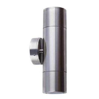 pillar light up/down gu10 titanium ip65 round back plate