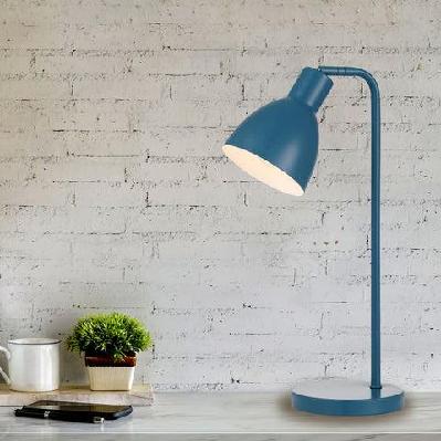 pivot modern table desk lamp light metal blue 