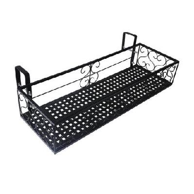 plant holder plant stand hanging flower pot basket garden wall rack shelf rectangle black