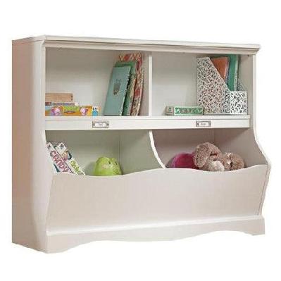 pogo bookcase/footboard storage cabinet - soft white
