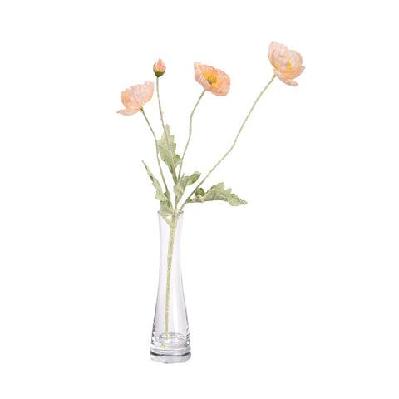 poppy 46cm peach artificial plant flower arrangement decorative in bud vase