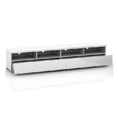 porto 2-drawer tv stand entertainment unit storage cabinet 2m - white