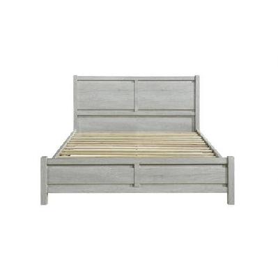 queen size bed frame natural wood like mdf in oak colour