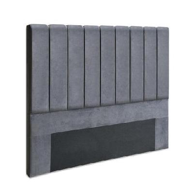 queen size fabric bed headboard - grey