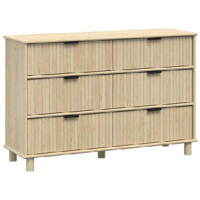 randy swedish wooden chest of 6-drawer dresser storage cabinet oak