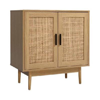 rattan buffet sideboard cabinet storage hallway table kitchen cupboard