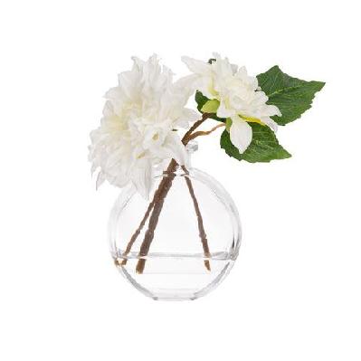 real touch white dahlia 22cm artificial faux plant flower decorative in chanel vase