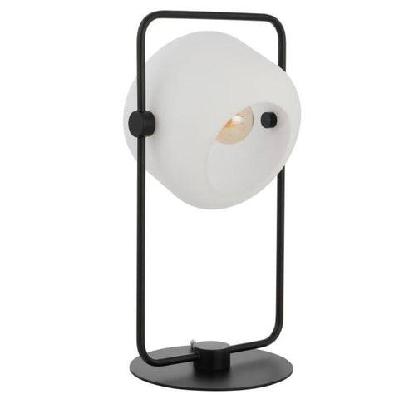 rocha contemporary table desk lamp light metal glass black