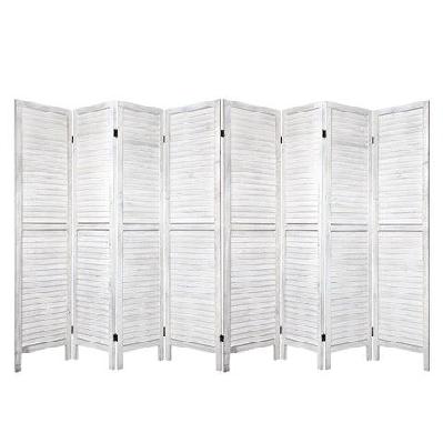 room divider screen 8 panel privacy wood dividers stand bed timber white