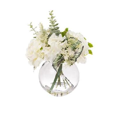 rose and succulent artificial fake plant decorative arrngement 27cm