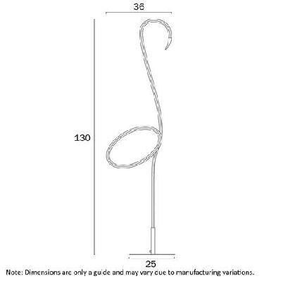 roseus modern standing floor lamp light foot switch aluminium metal black 