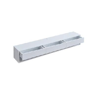 rowan open shelf wall mount floating entertainment unit tv stand 3-drawers 180cm white