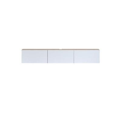 rowan wooden wall mount entertainment unit floating tv s 3-doors 180cm white/oak