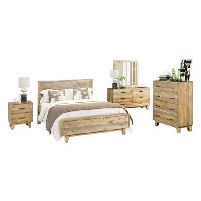 rustic timber 4 pcs double bedroom suite