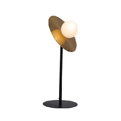 sarah modern elegant table lamp desk light - black and brass