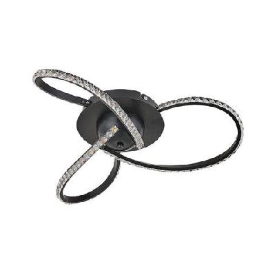 sayer dimmable 3-lights led modern elegant pendant lamp ceiling light - black