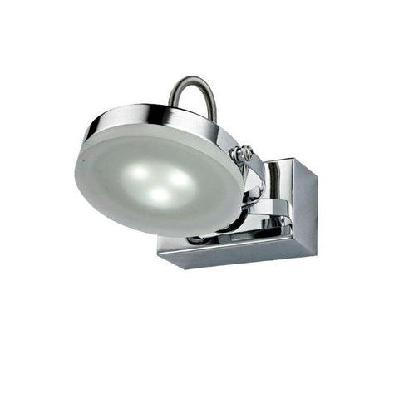 seattle wall light interior surface mounted adjustable 3w round chrome 3000k with rectangular base 176lm