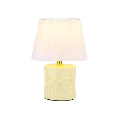 seraphina ribbon bow ceramic table desk lamp light creamy green/white