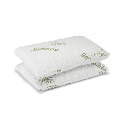 set of 2 bamboo memory foam pillows - large