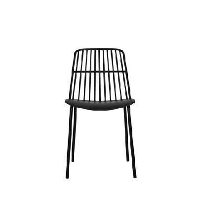 set of 2 betty kitchen dining chairs - black black