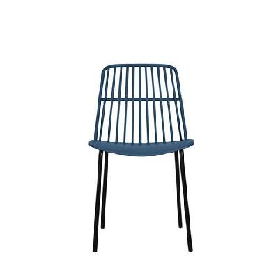 set of 2 betty kitchen dining chairs - blue blue