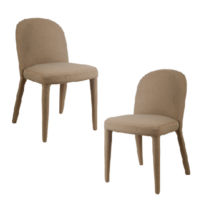set of 2 cipri all cover fabric kitchen dining side chair linen