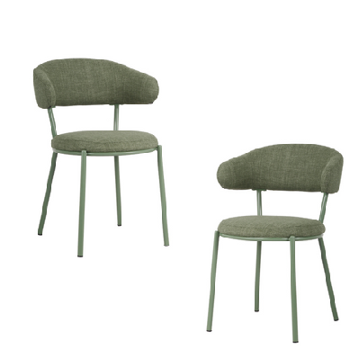 set of 2 corbin modern kitchen dining side chair chair metal legs moss 