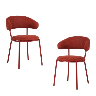 set of 2 corbin modern kitchen dining side chair chair metal legs plum 