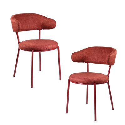 set of 2 corbin modern kitchen dining side chair chair metal legs plum