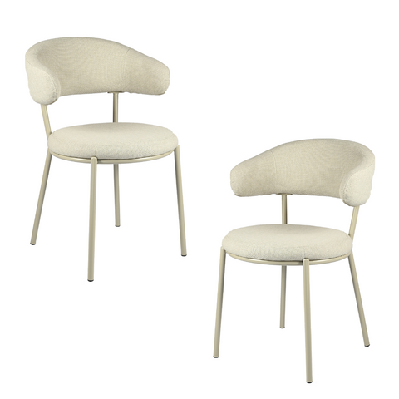 set of 2 corbin modern kitchen dining side chair metal legs shell