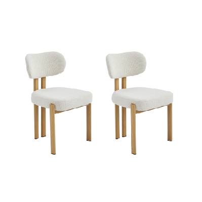 set of 2 devika textured fabric kitchen dining side chair beige
