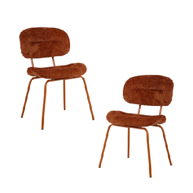 set of 2 jaxon fabric kitchen dining side chair metal legs cajan 