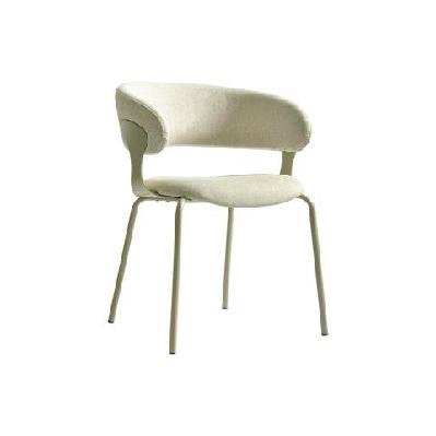 set of 2 korey chenille fabric kitchen dining chair black powder coated legs latte