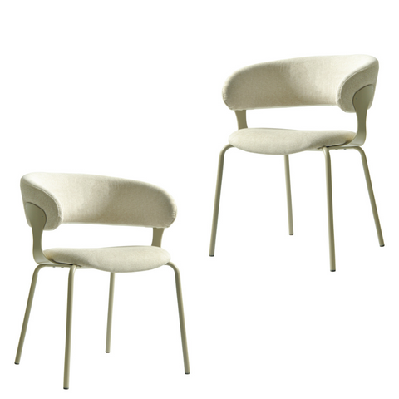 set of 2 korey chenille fabric kitchen dining chair black powder coated legs latte