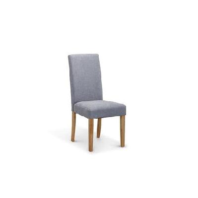 set of 2 kyran fabric kitchen dining chairs - ash grey grey