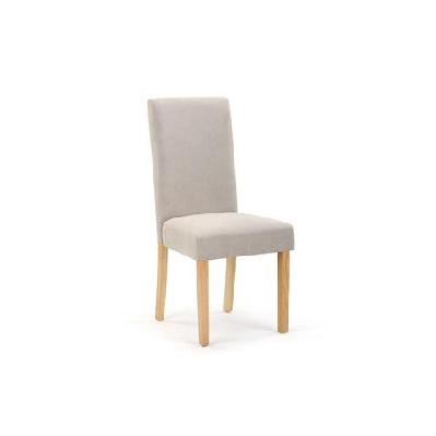 set of 2 kyran fabric kitchen dining chairs - beige beige