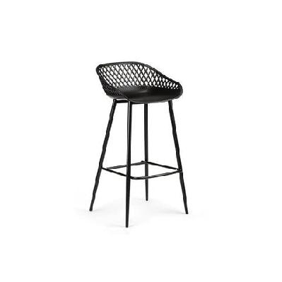 set of 2 leerdam kitchen counter bar stools - black black