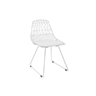 set of 2 lucy kitchen dining chair - white white