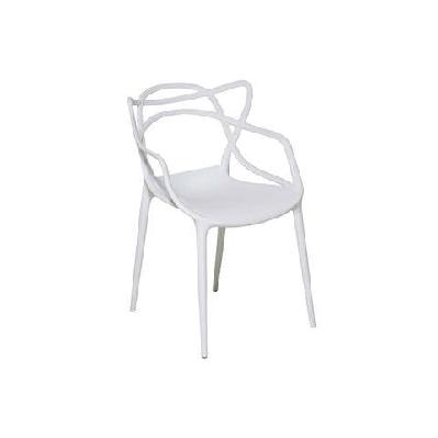 set of 2 philippe starck replica masters kitchen dining chair armchair - white white